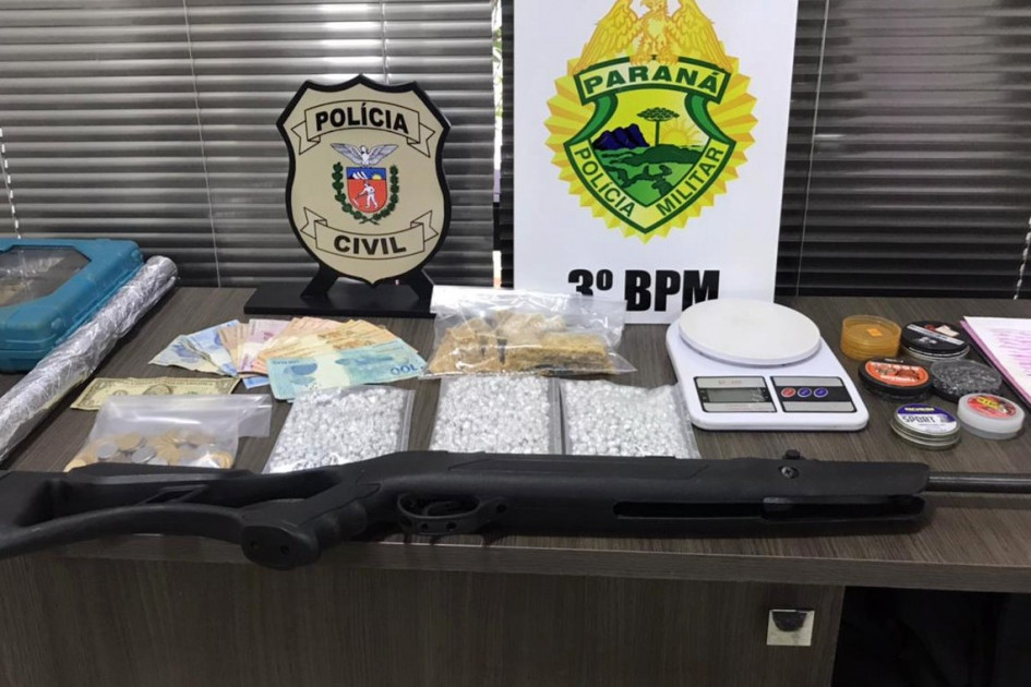 PCPR e PMPR apreendem mais de 1,5 mil pedras de crack em Mangueirinha