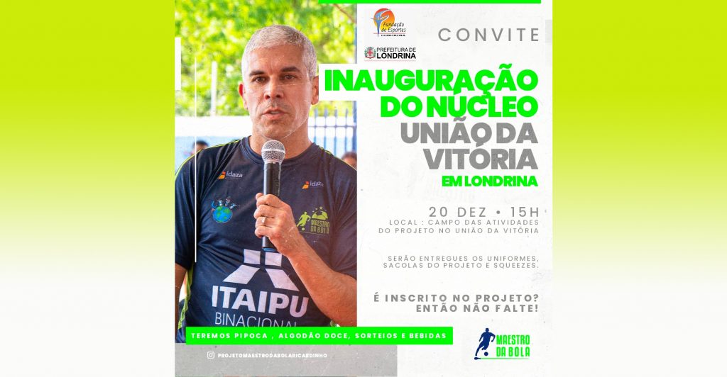 Pentacampeão Ricardinho lança primeiro núcleo em Londrina do projeto Maestro da Bola