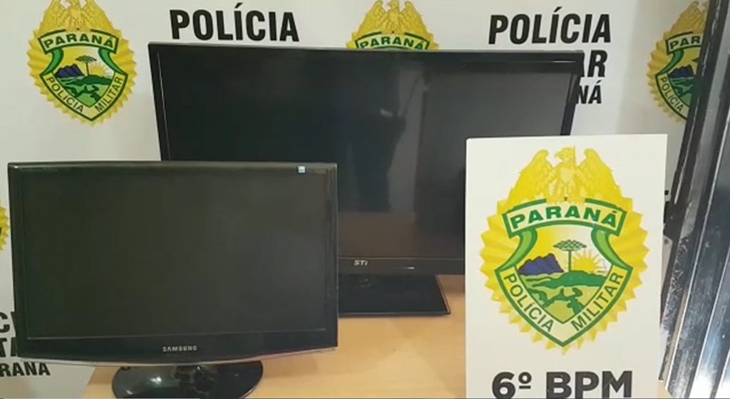 PM detém jovem com televisores e fios de cobre
