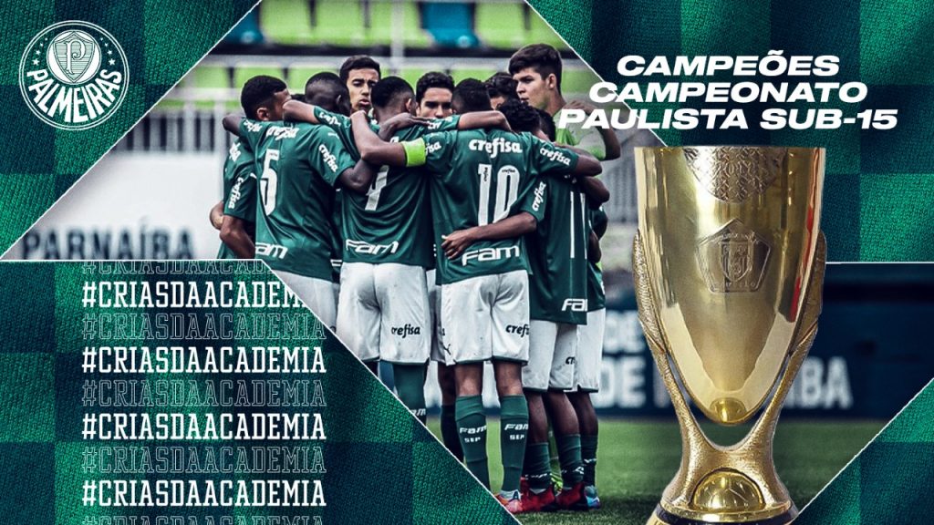 É campeão! Palmeiras bate Ferroviária e fatura taça do Paulista Sub-15 pela nona vez na história