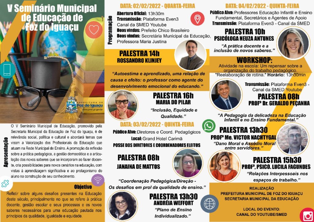 Secretaria da Educação organiza seminário para mais de 3 mil profissionais