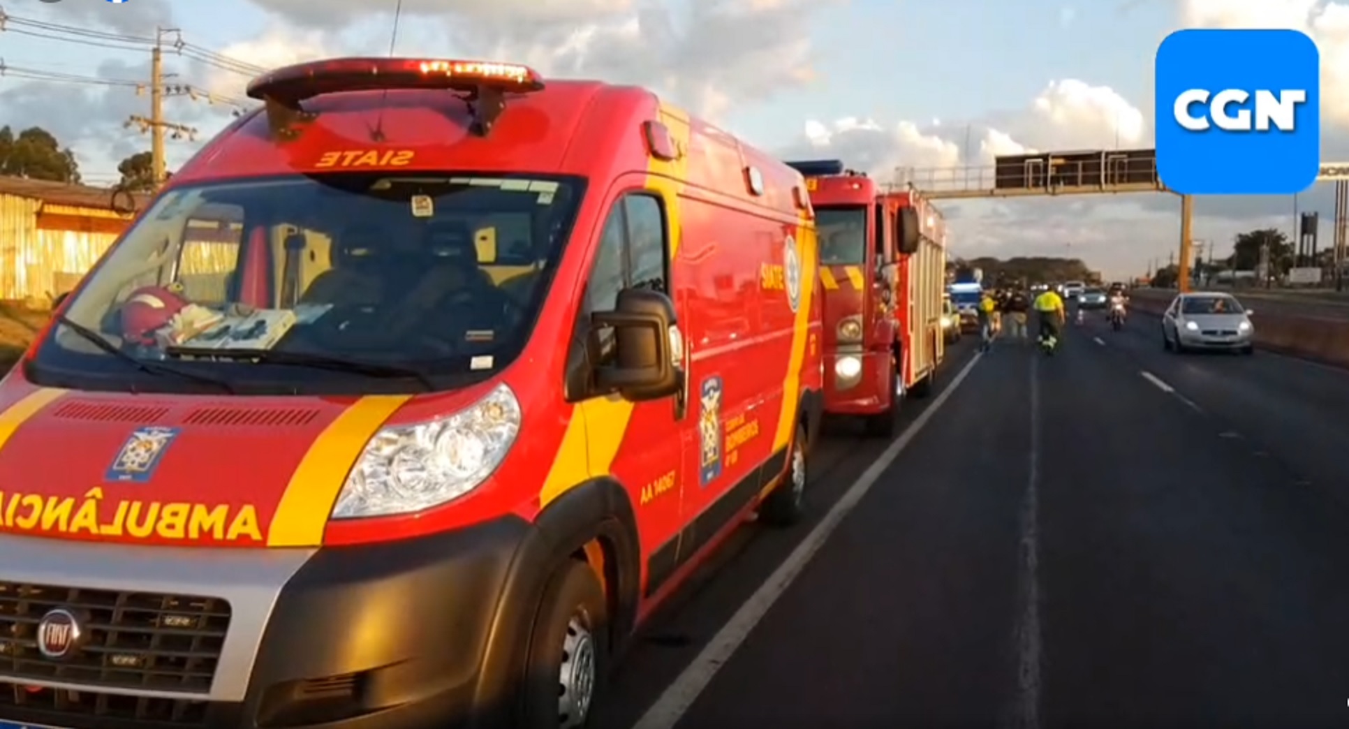 Suposto acidente na BR-277 mobiliza equipes do Corpo de Bombeiros
