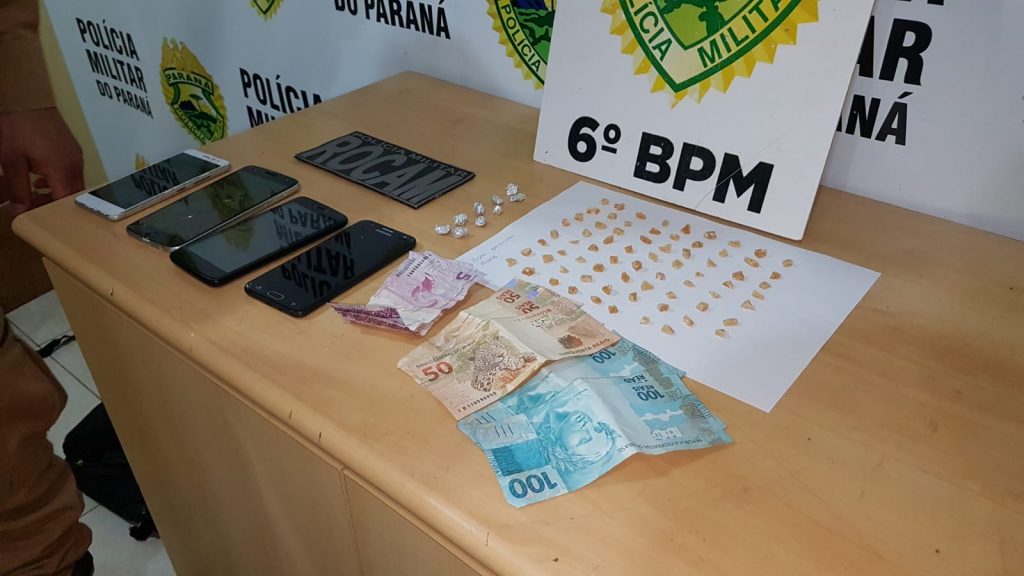 Menores são apreendidos pela ROCAM com 80 pedras de crack no Bairro Santa Cruz