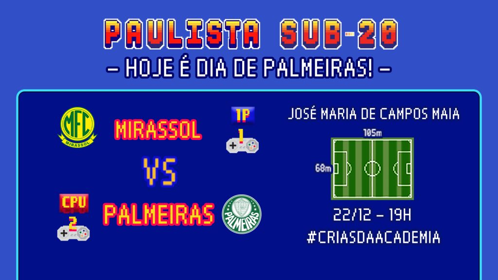 Em vantagem, Alviverde busca título do Paulista Sub-20 contra o Mirassol