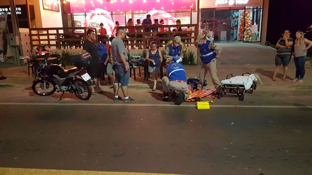 Adolescente é atropelado por motociclista na Avenida Papagaios, no Bairro Floresta