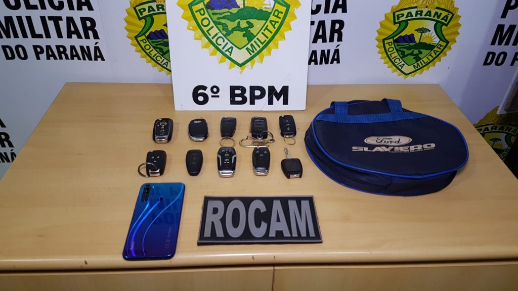 ROCAM recupera dez chaves de automóveis que haviam sido furtadas em garagem