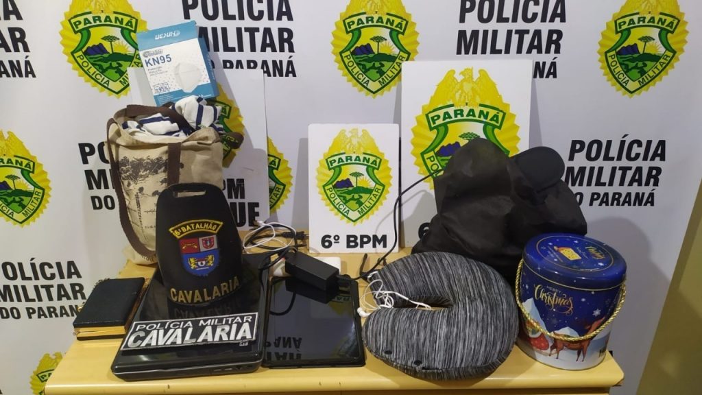 Colombiano é preso com produtos furtado no Bairro Cancelli, em Cascavell