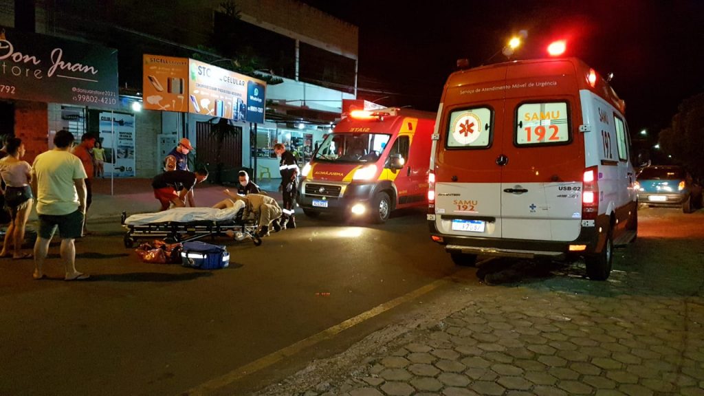 Siate e Samu prestam atendimentos a jovem vítima de agressão no Bairro Nova Cidade