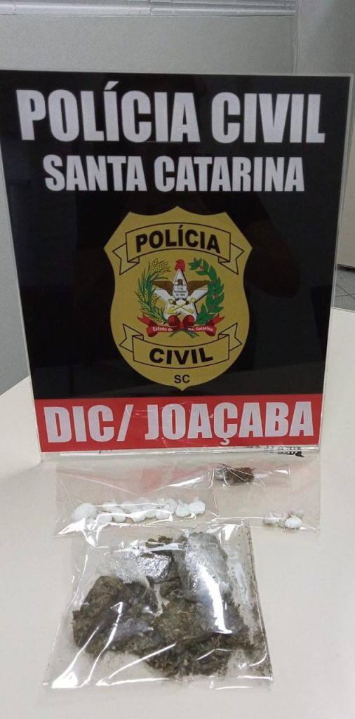 Polícia Civil realiza prisões e apreende drogas em combate ao tráfico em Joaçaba