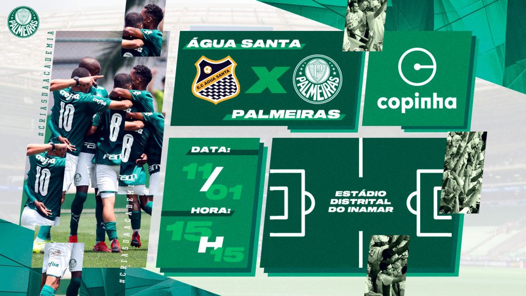 Palmeiras decide liderança do grupo na Copinha com o Água Santa