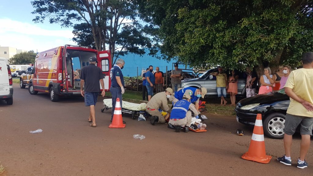 Ciclista é atingido por Peugeot na marginal da BR-467, em Cascavel
