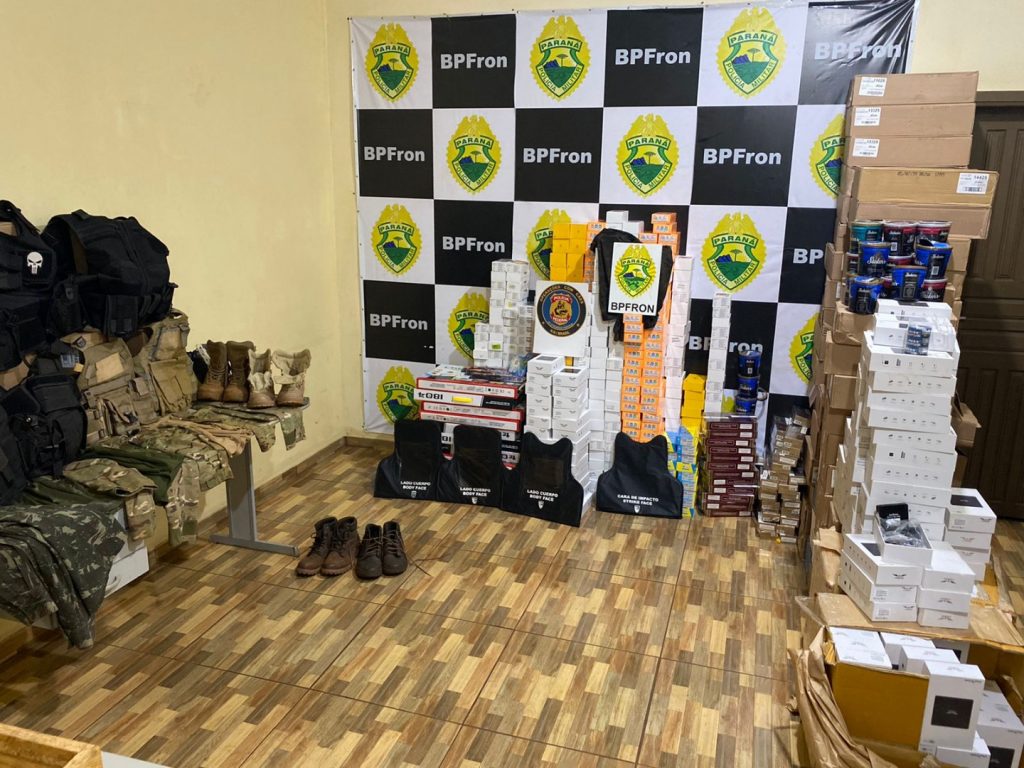 Polícia Federal e BPFRON estouram depósito de criminosos em Guaíra-PR