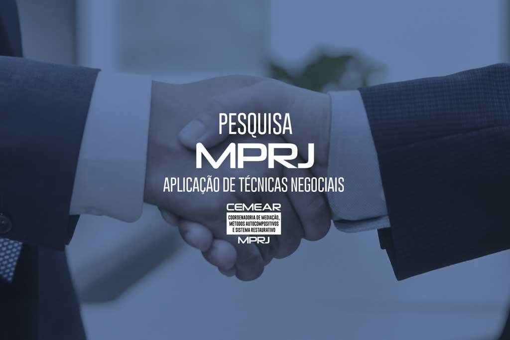 CEMEAR/MPRJ apresenta resultado da pesquisa sobre a aplicação de técnicas negociais nas rotinas de trabalho
