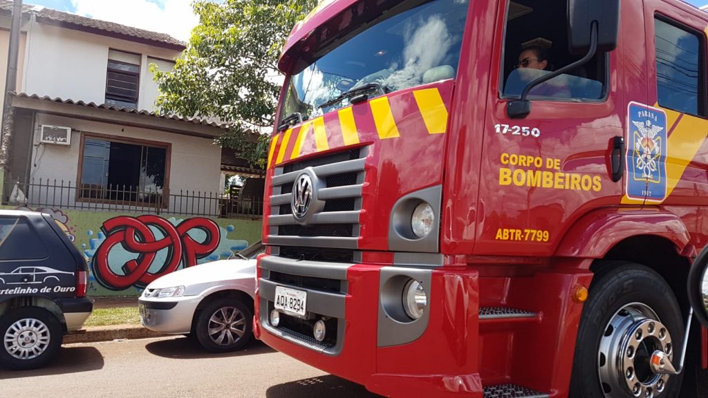Bombeiros realizam corte de árvore no Sanga Funda