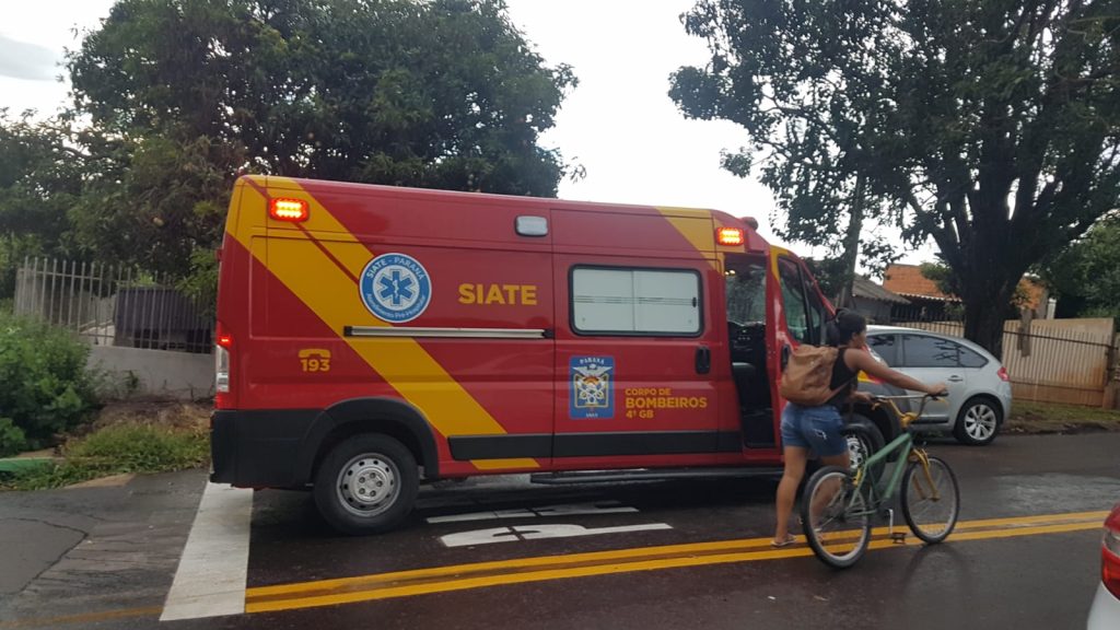Motociclista fica ferido em colisão de trânsito no Periolo