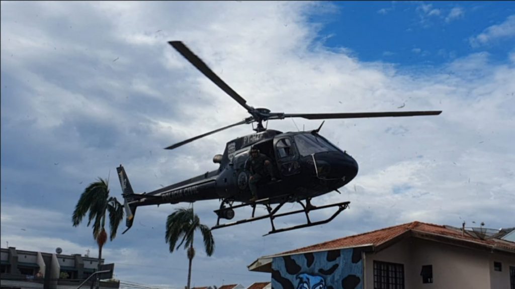 PCPR realiza voos especializados de polícia judiciária no Litoral