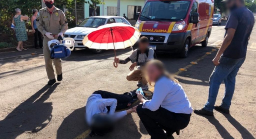 Motorista causa acidente e foge sem prestar socorro em Marechal Rondon