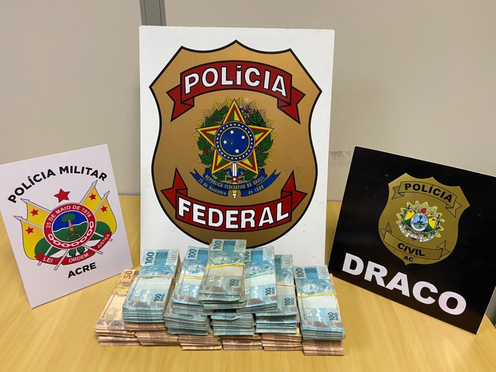 PF apreende dinheiro proveniente do tráfico de drogas no Acre
