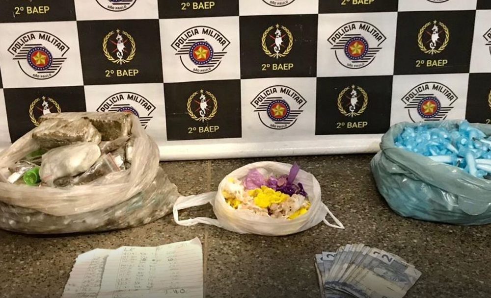 Mais de duas mil porções de drogas são apreendidas em Praia Grande por batalhão especializado