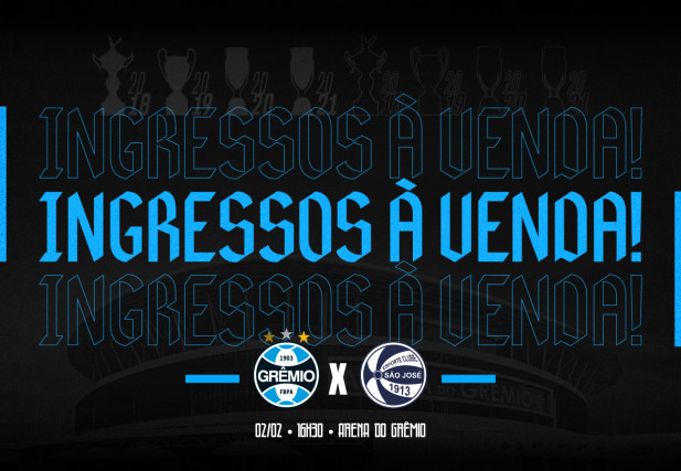 Grêmio x São José tem ingressos gratuitos para sócios-torcedores no setor superior da Arena