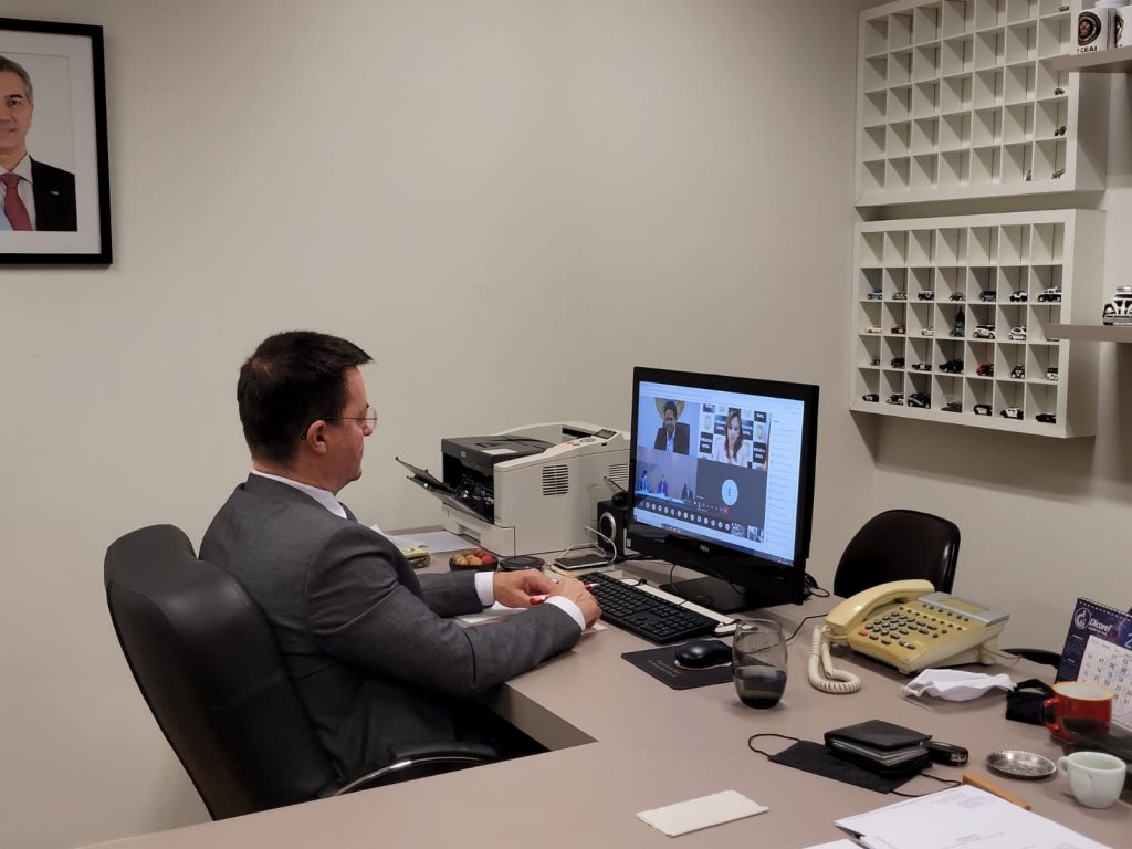 Delegado-Geral participa de reunião virtual com secretário de Segurança Pública e chefes de Polícia de todo o País