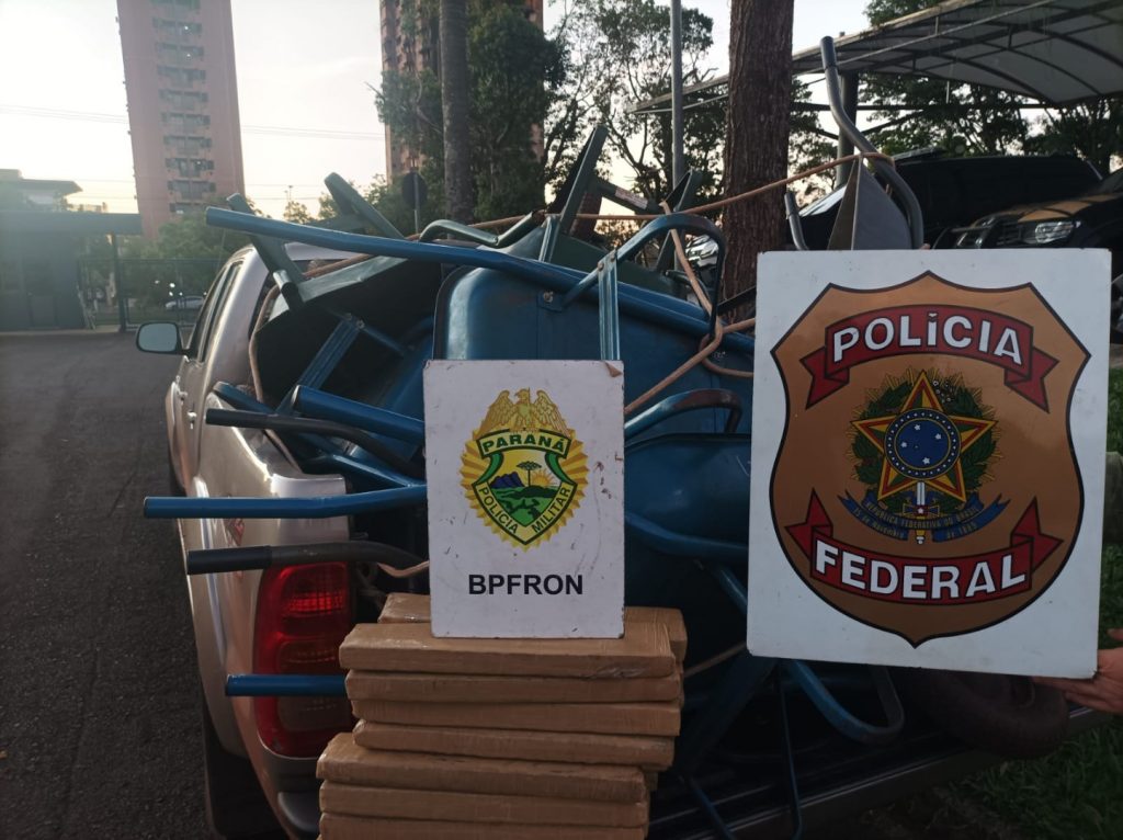 Ação integrada apreende tabletes de maconha abandonados em Itaipulândia/PR