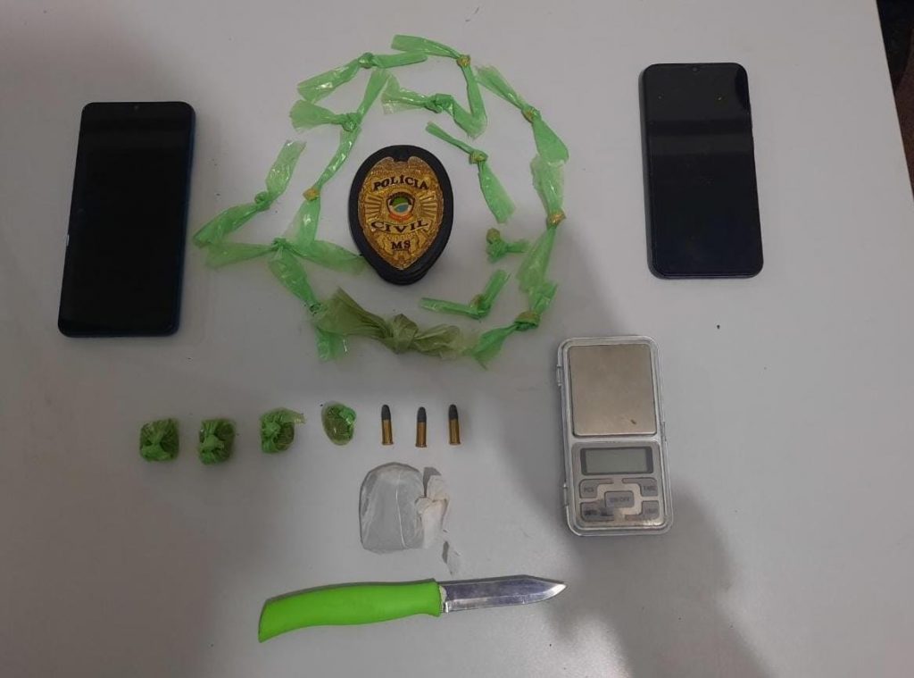 Polícia Civil prende casal suspeito de manter “boca de fumo” no Bairro São Sebastião, em Ribas do Rio Pardo