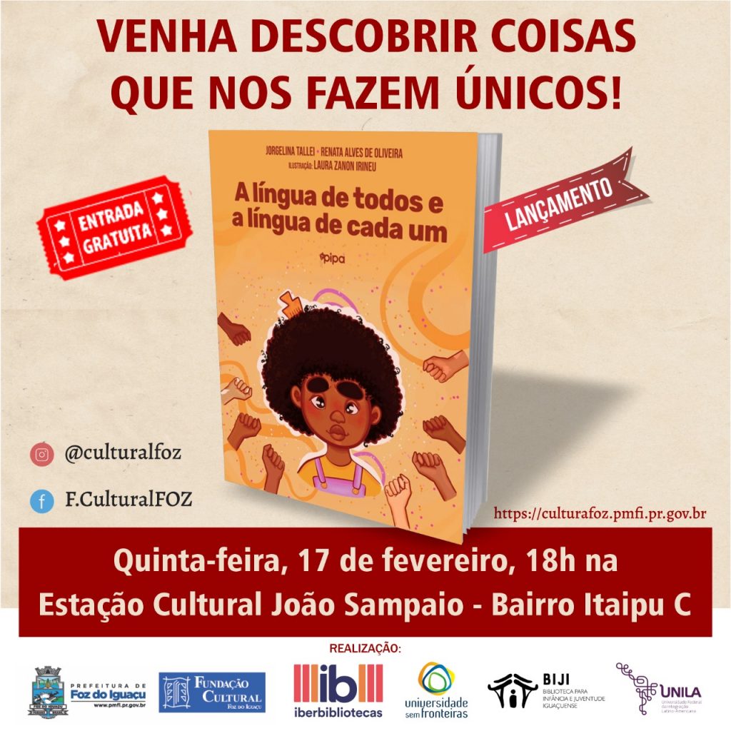 Livro “A língua de todos e a língua de cada um”, de autoras de Foz, será lançado nesta quinta-feira (17)