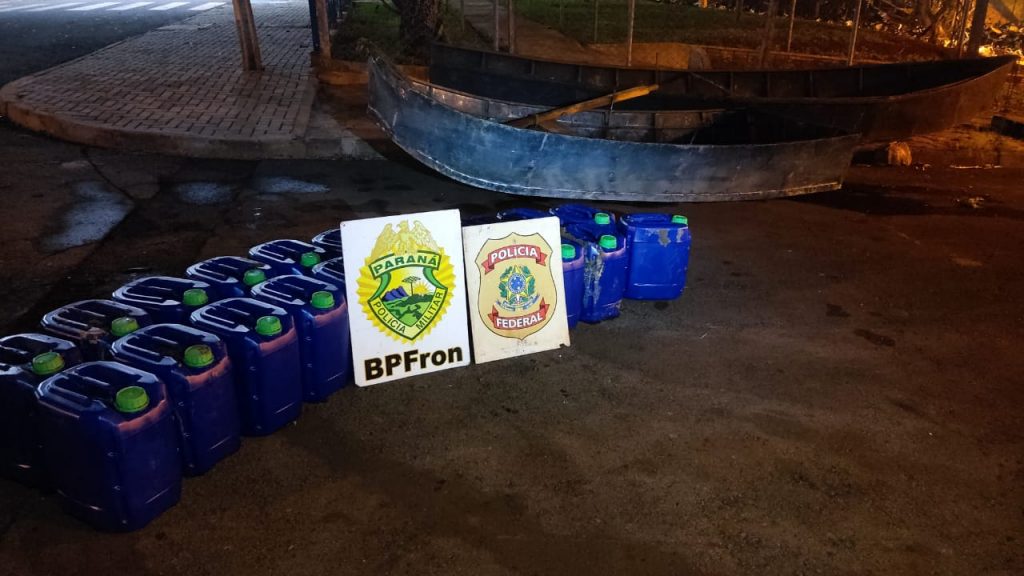 PF e BPFron apreendem agrotóxicos contrabandeados em Foz do Iguaçu/PR