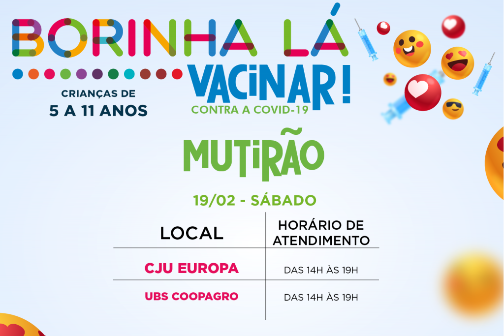 Toledo – Covid-19: Secretaria de Saúde promove mutirão de vacinação pediátrica no sábado