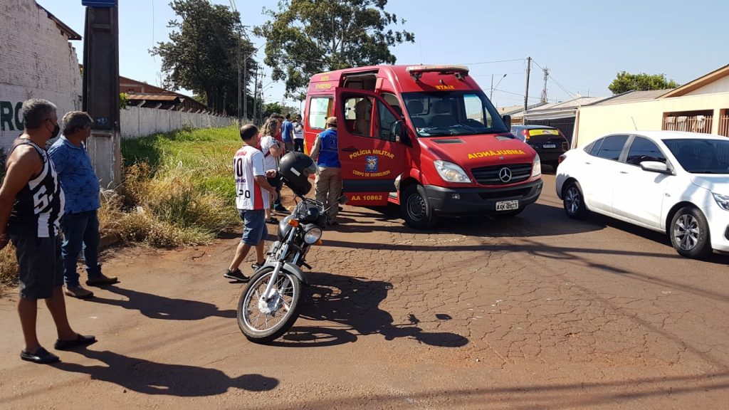 Jovem fica ferido após se envolver em acidente no Bairro Santos Dumont