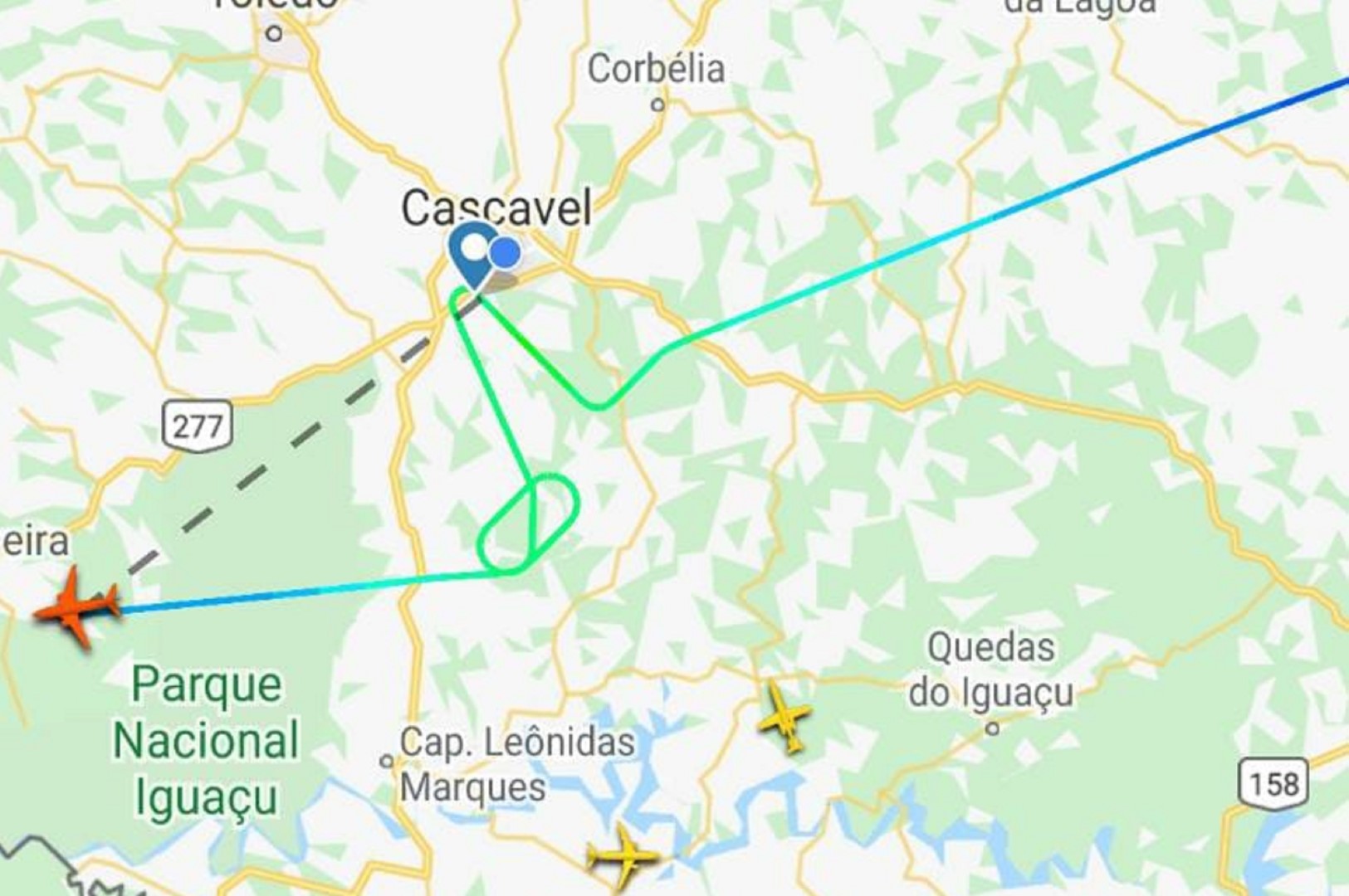 Avião não consegue pousar em Cascavel e é encaminhado a Foz