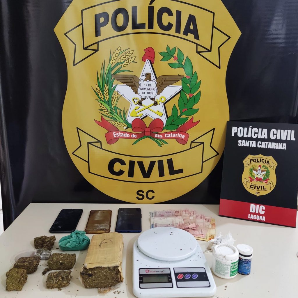 Homem é preso em flagrante por tráfico de drogas em Laguna
