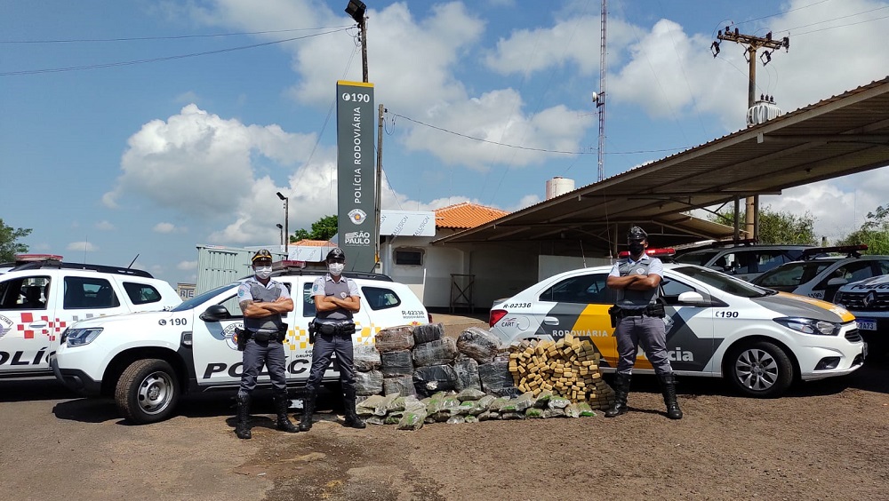 Mais de meia tonelada de maconha é apreendida em Santa Cruz do Rio Pardo