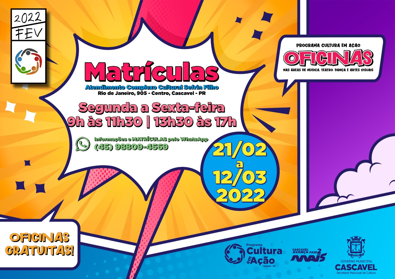 Inscrições reabertas para o programa Cultura em Ação