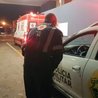 Imagem referente a Vítima baleada na cabeça no Bairro Brasília é encaminhada à Toledo com escolta da PM