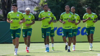Palmeiras faz treino tático antes de embarque e Murilo destaca importância da Recopa
