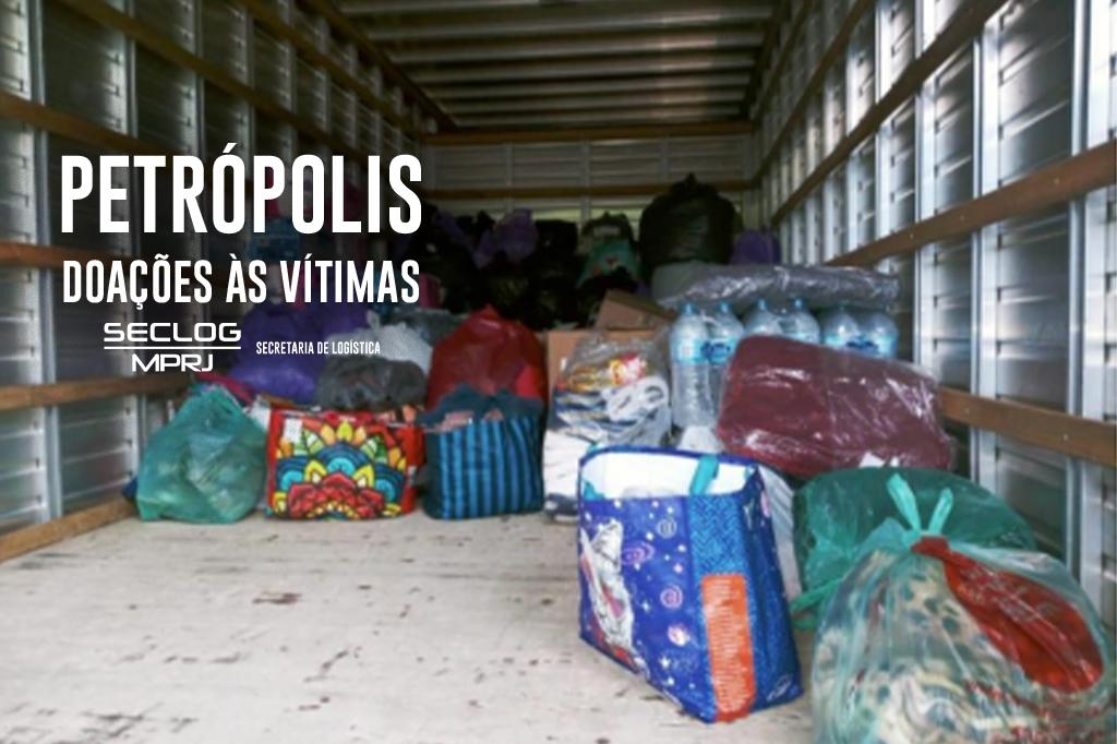 MPRJ realiza a entrega de itens arrecadados na campanha de doação às vítimas de Petrópolis