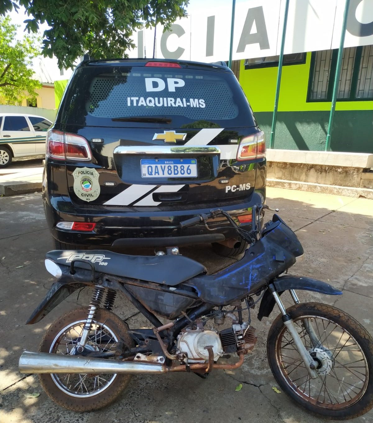 Polícia Civil recupera moto furtada em Itaquiraí