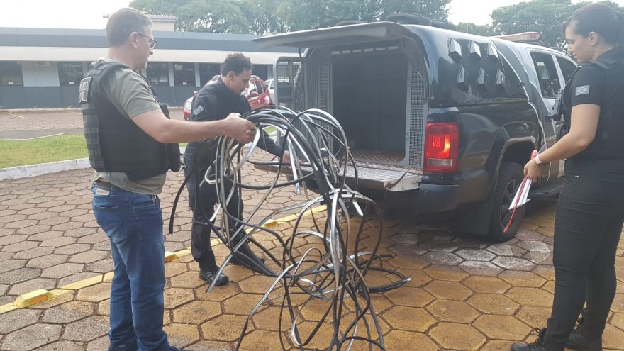 Em ação contra os constantes furtos de fios, GDE realiza Operação em Cascavel e detém suspeitos com diversos cabos de cobre