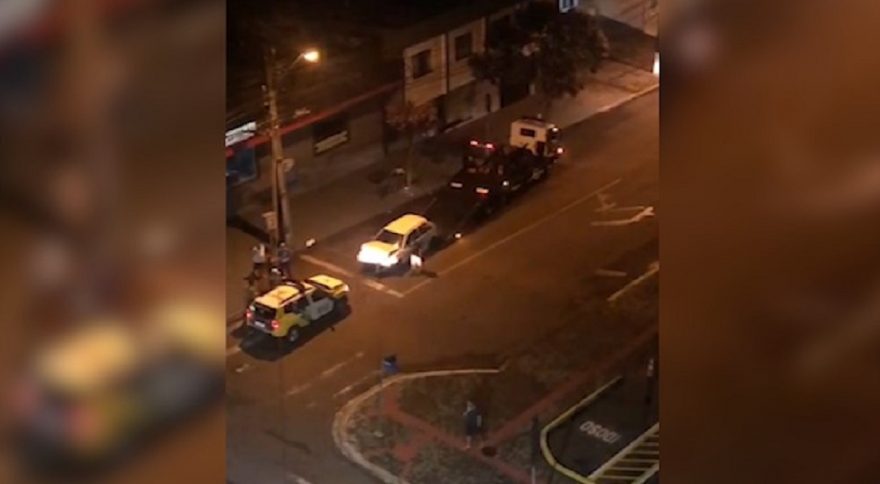 Veja por outro ângulo, atendimento de mulher que ficou ferida após acidente no Centro