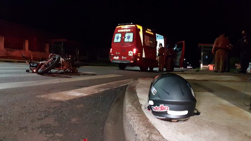 Mais um acidente é registrado no Bairro Floresta; Motociclista em posse de maconha atinge viatura da Guarda Civil Patrimonial