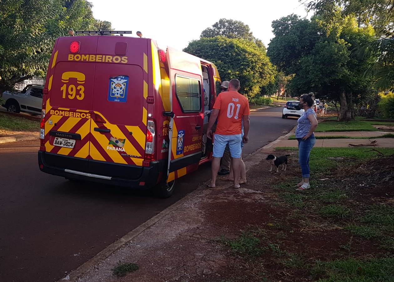 Criança fica ferida ao ser atingida por bicicleta no Santos Dumont