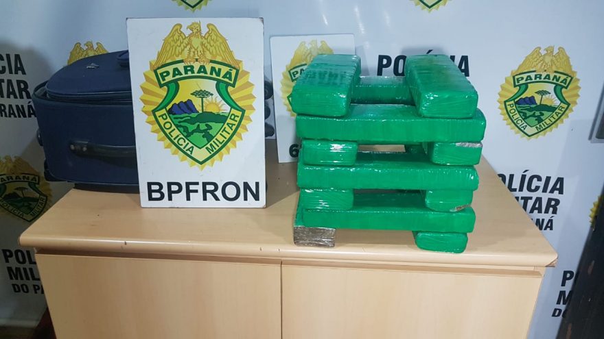 BPFron apreende quase 10 Kg de maconha em ônibus de linha na BR-369