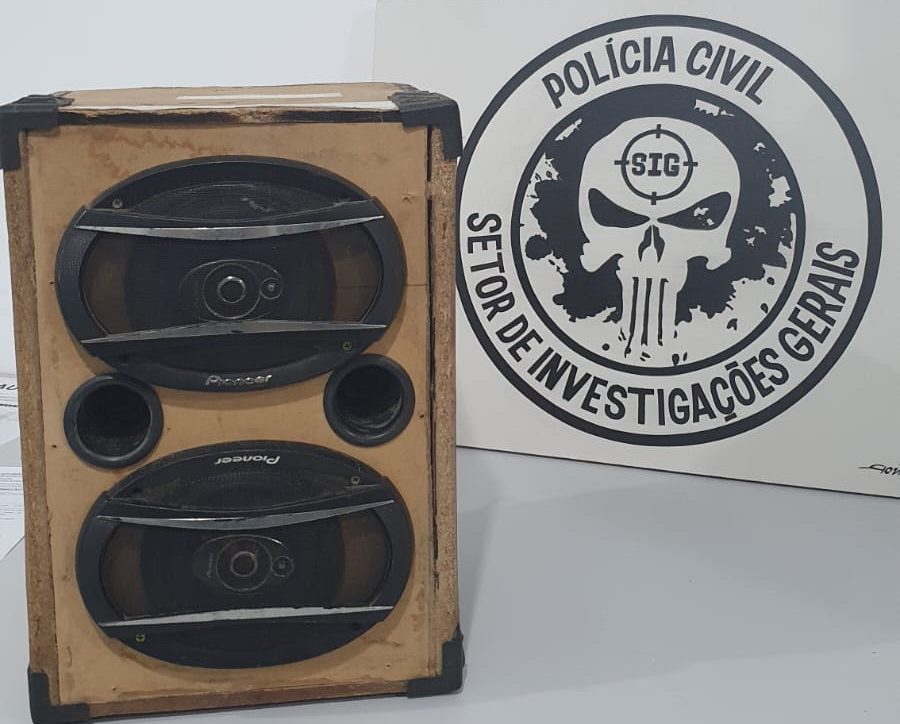 Polícia Civil recupera caixa de som furtada
