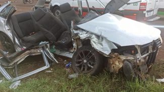 Chocante: Confira imagens do grave acidente que aconteceu na BR-277; mulher morreu no local