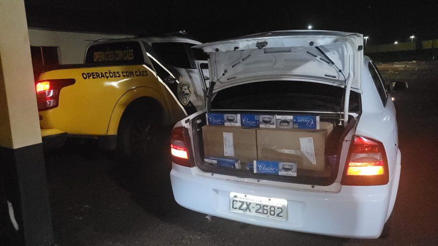 Veículo com 30 caixas de cigarro é apreendido na BR-467; Prejuízo de aproximadamente R$ 45.000 ao mundo do crime