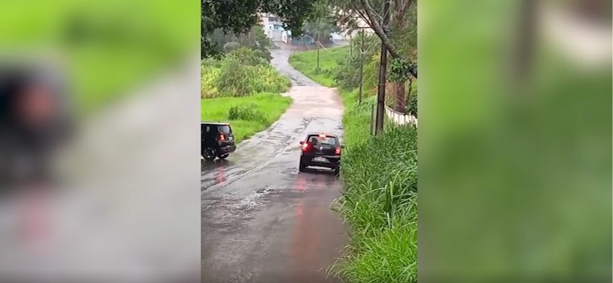 Condutores tem dificuldades para atravessar a Rua Alberi Antonio Richard; veja vídeo