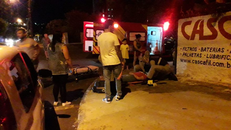 Mulher fica ferida em colisão no Centro