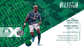 Verdão segue com valores dos ingressos reduzidos para clássico contra Santos